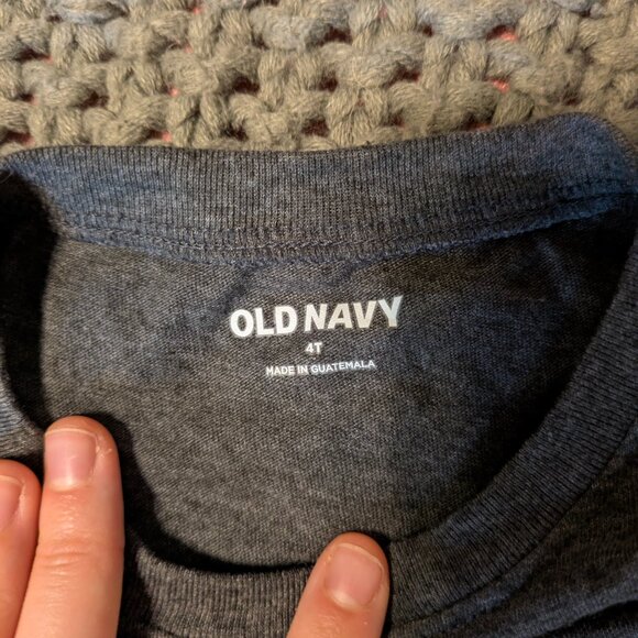 Old Navy 4T Gray "I ❤️ DINOS" Long Sleeve Tee - Picture 2 of 3